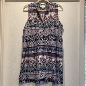 Anthropologie brand Two of Us Aztec Button down dress Sz L